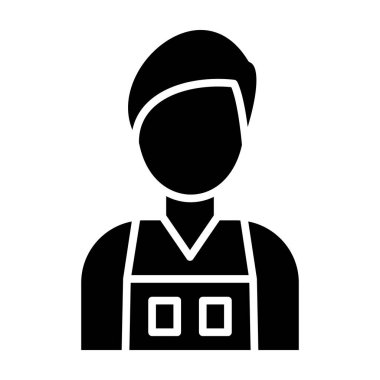 worker icon vector isolated on white background for your web and mobile app design, man logo concept