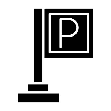 Bir harita simgesinin vektör illüstrasyonu