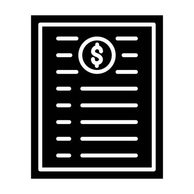 Fatura. Web simgesi basit illüstrasyon