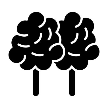 Beyin. Web simgesi basit illüstrasyon