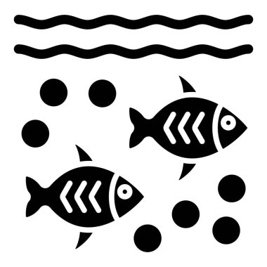 Balık. Web simgesi basit illüstrasyon