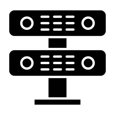 Sunucu. Web simgesi basit illüstrasyon