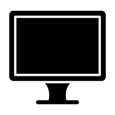 Bilgisayar monitörü. Vektör çizim