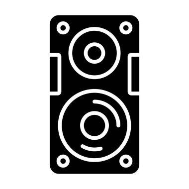 Konuşmacı simgesi. Web için ses hoparlörleri vektör simgelerinin basit çizimi