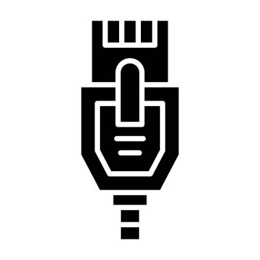 usb kablo simgesi vektör illüstrasyonu