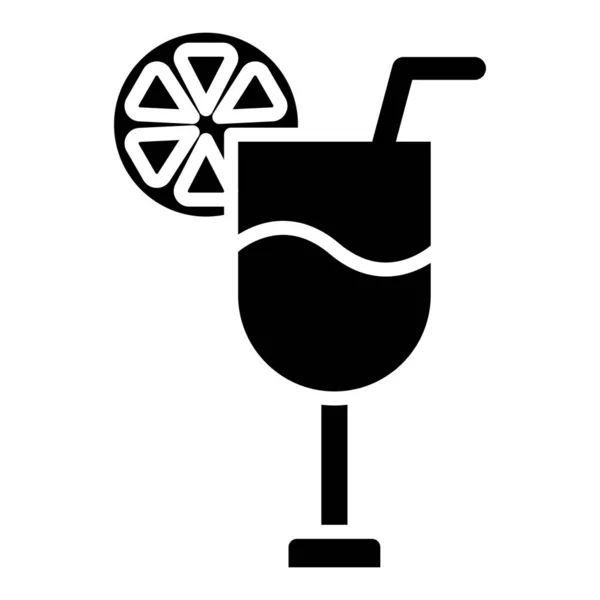 Icona Del Cocktail Semplice Illustrazione Delle Icone Vettoriali Delle Bevande — Vettoriale Stock