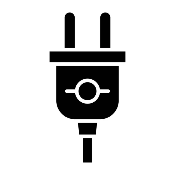 Plug Vector Icono Glifo — Vector de stock