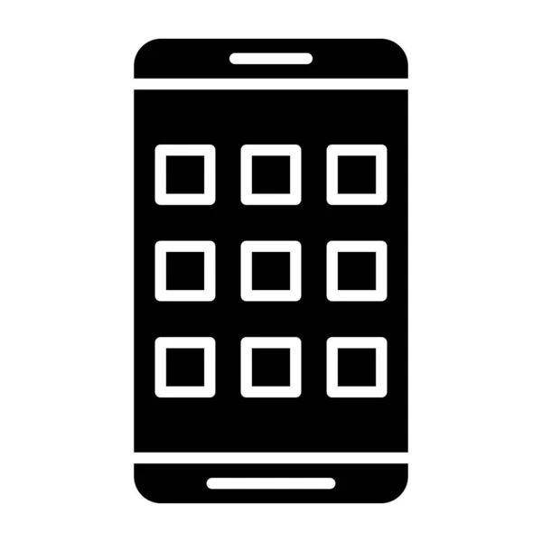 Mobiele Telefoon Pictogram Geïsoleerd Witte Achtergrond Vector Illustratie — Stockvector