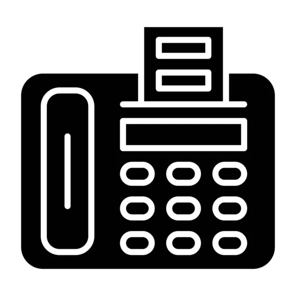 Fax Icono Web Ilustración Simple — Vector de stock