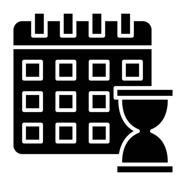 Kalender Webb Ikon Enkel Design — Stock vektor