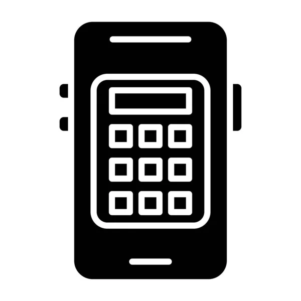 Mobiel Bankieren Icoon Vector Illustratie — Stockvector