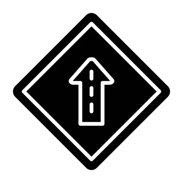 Icona Del Cartello Stradale Illustrazione Vettoriale — Vettoriale Stock