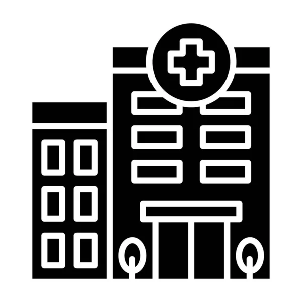 Hospital Building Icon Outline Medical Clinic Vector Illustration Pictogram Isolated — ストックベクタ
