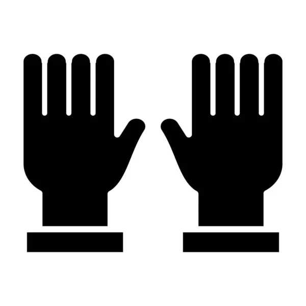 Handskar Ikon Enkel Illustration Rengöring Handske Vektor Ikoner För Webben — Stock vektor