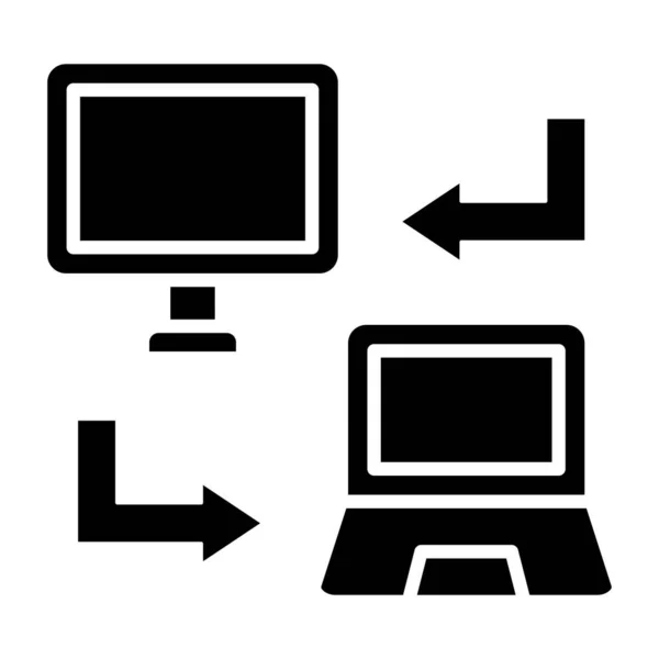 Imagem Vetor Ícone Monitor Computador — Vetor de Stock