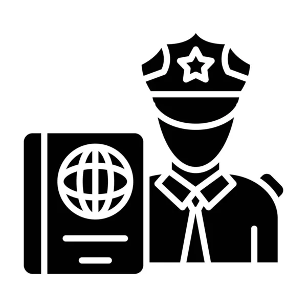 Passaporto Icona Web Semplice Illustrazione — Vettoriale Stock