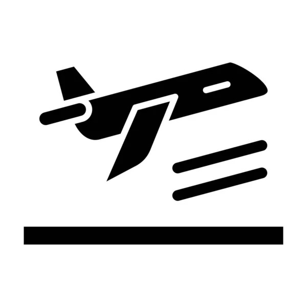 Wektor Ikony Samolotu Izolowany Białym Tle Projektowania Aplikacji Internetowych Mobilnych — Wektor stockowy