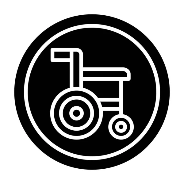 Tekerlekli Sandalye Ikonu Vektör Illüstrasyonu — Stok Vektör