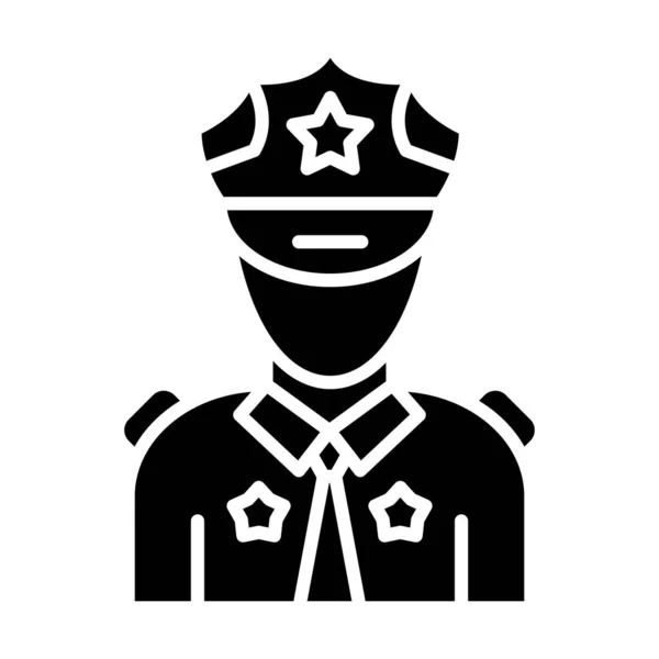 Agent Police Icône Vectoriel Illustration — Image vectorielle