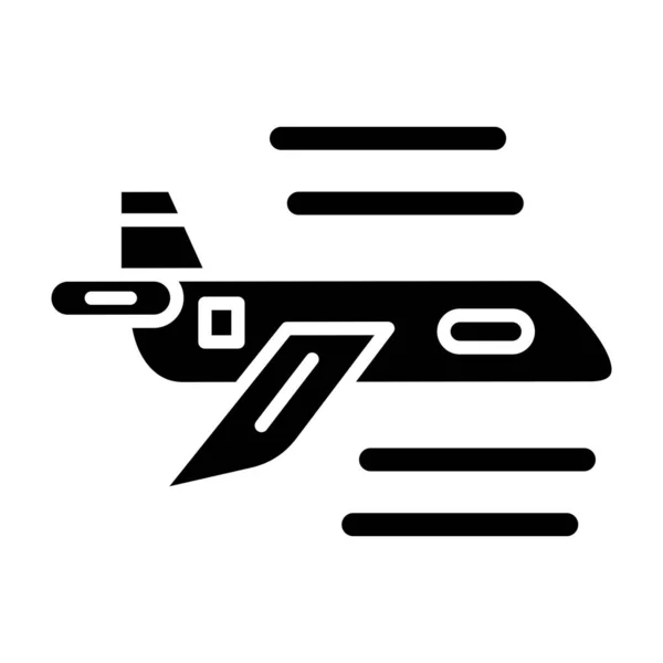 Aeroplano Web Icon Design Semplice — Vettoriale Stock