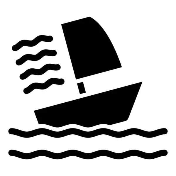 Hajó Web Ikon Egyszerű Illusztráció — Stock Vector