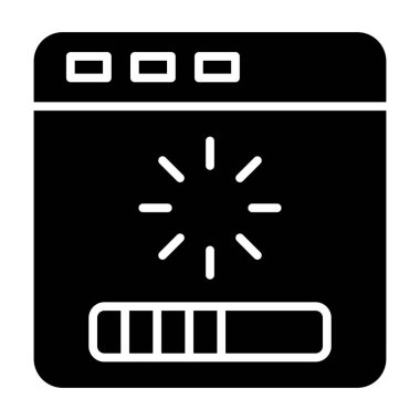 İnternet sitesi. Web simgesi basit illüstrasyon