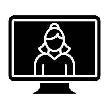 Hocam. Web simgesi basit illüstrasyon