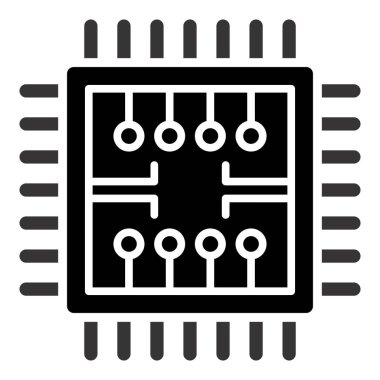 İşlemci. Web simgesi basit illüstrasyon