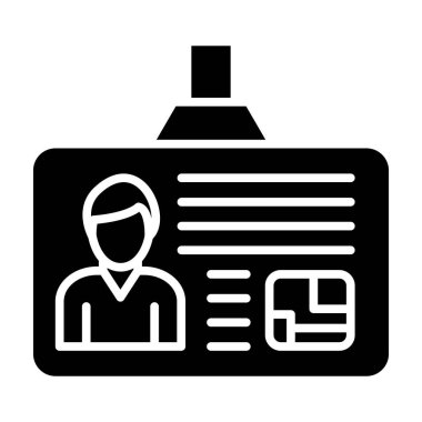 Kimlik kartı. Basit resimleme