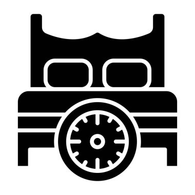 Koltuğu ve sandalye vektör çizimi olan bir araba yatağı.