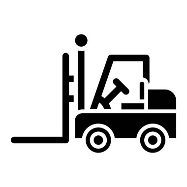 forklift. Web simgesi basit illüstrasyon