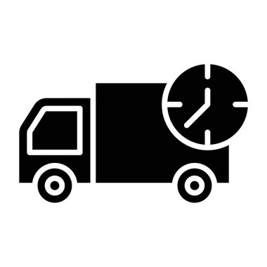 dağıtım kamyonu ikonu vektör çizimi