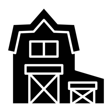 barn icon vector isolated on white background for your web and mobile app design, farm logo concept