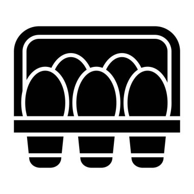 Yumurta ikonu vektör illüstrasyonu