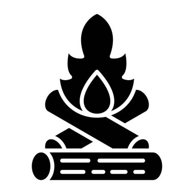 kamp ikonu vektör illüstrasyonu