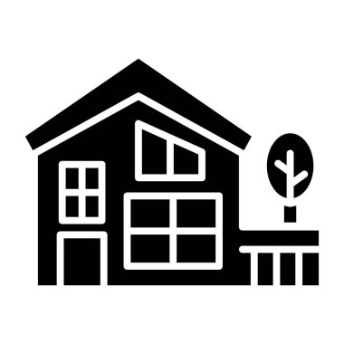 Ev. Web simgesi basit illüstrasyon