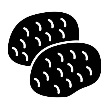 Ekmek. Web simgesi basit illüstrasyon