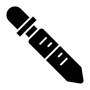 Bir test tüpünün katı tasarımının basit simgesi