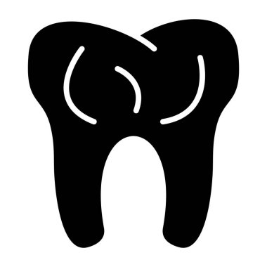 diş simgesi vektör illüstrasyonu