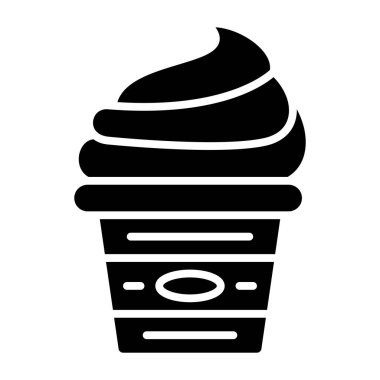 dondurma simgesi, vektör illüstrasyonu