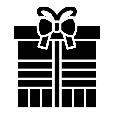 Hediye kutusu simgesi. Web için hediye vektör simgelerinin özet çizimi