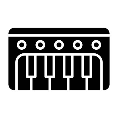 piyano simgesi vektör illüstrasyonu