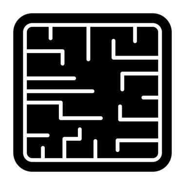 maze icon. outline illustration of black labyrinth vector icons for web