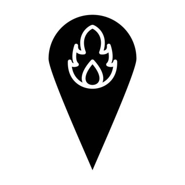 Kamp ateşi simgesinin vektör çizimi