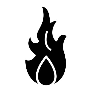 ateş alevi simgesi vektör illüstrasyon tasarımı