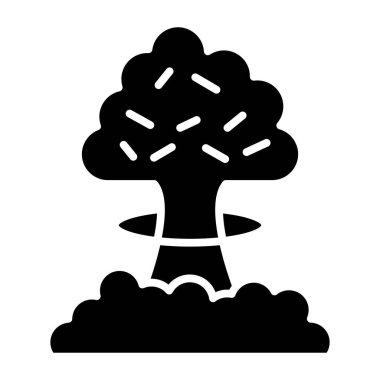 Ağaç. Web simgesi basit illüstrasyon
