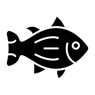 Balık. Web simgesi basit illüstrasyon