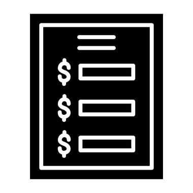 Fatura. Web simgesi basit tasarım