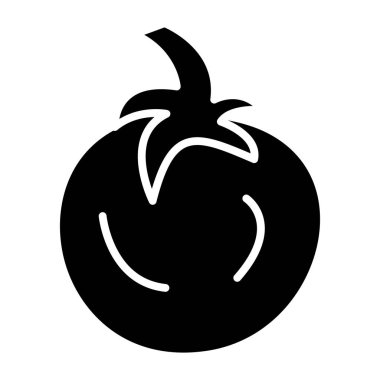 Domates. Web simgesi basit illüstrasyon