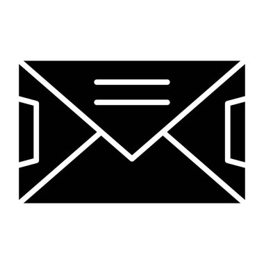 Zarf posta simgesi. özet harf e ileti vektör çizimi